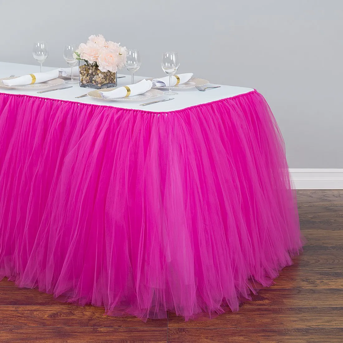 14 ft. Tulle Tutu Table Skirt (11 Colors)