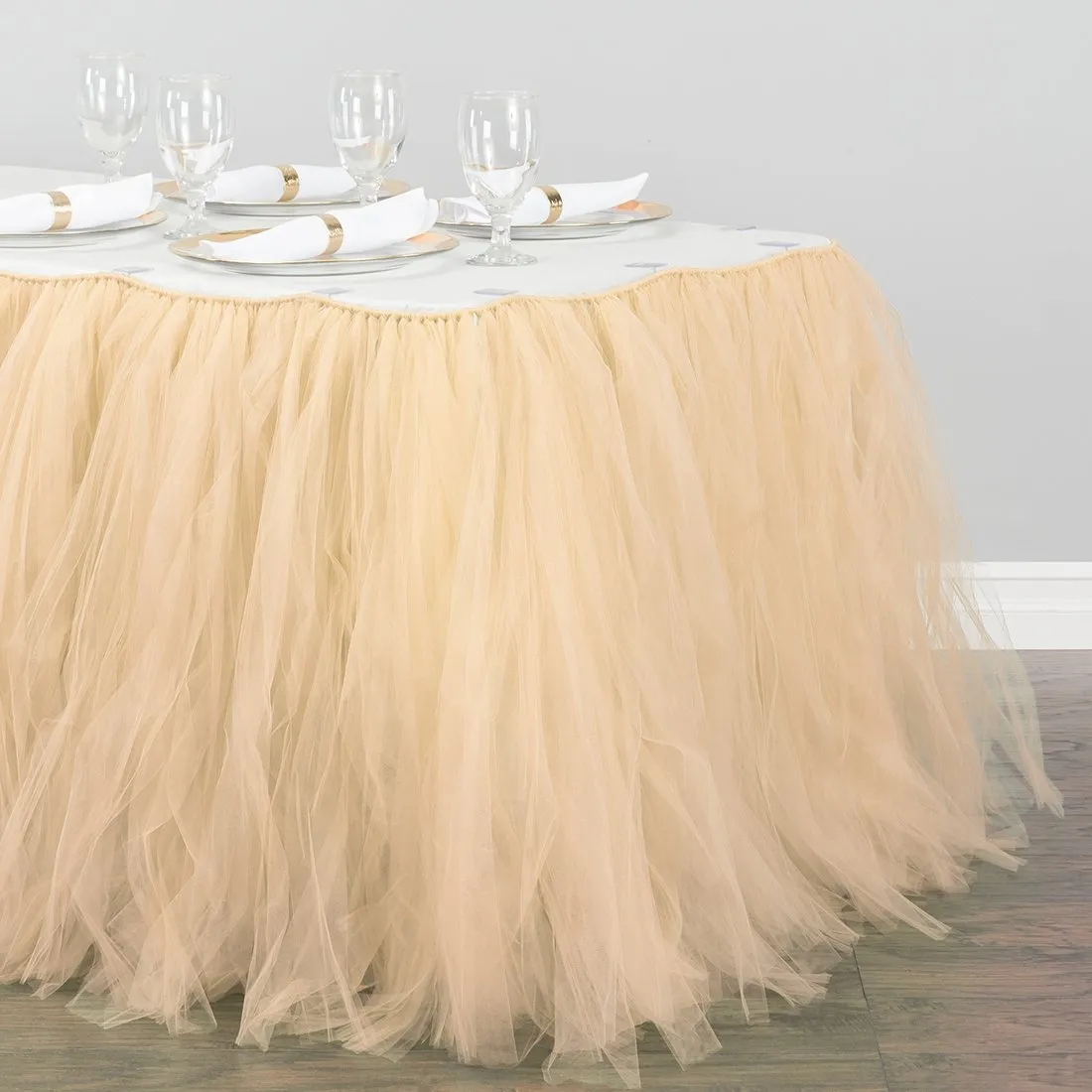 14 ft. Tulle Tutu Table Skirt (11 Colors)