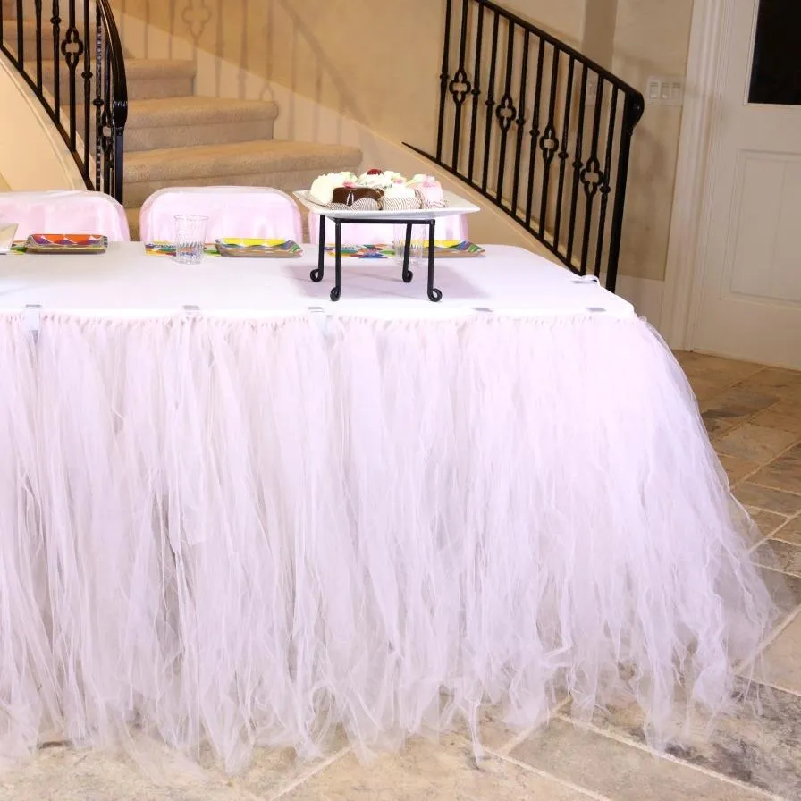 14 ft. Tulle Tutu Table Skirt (11 Colors)