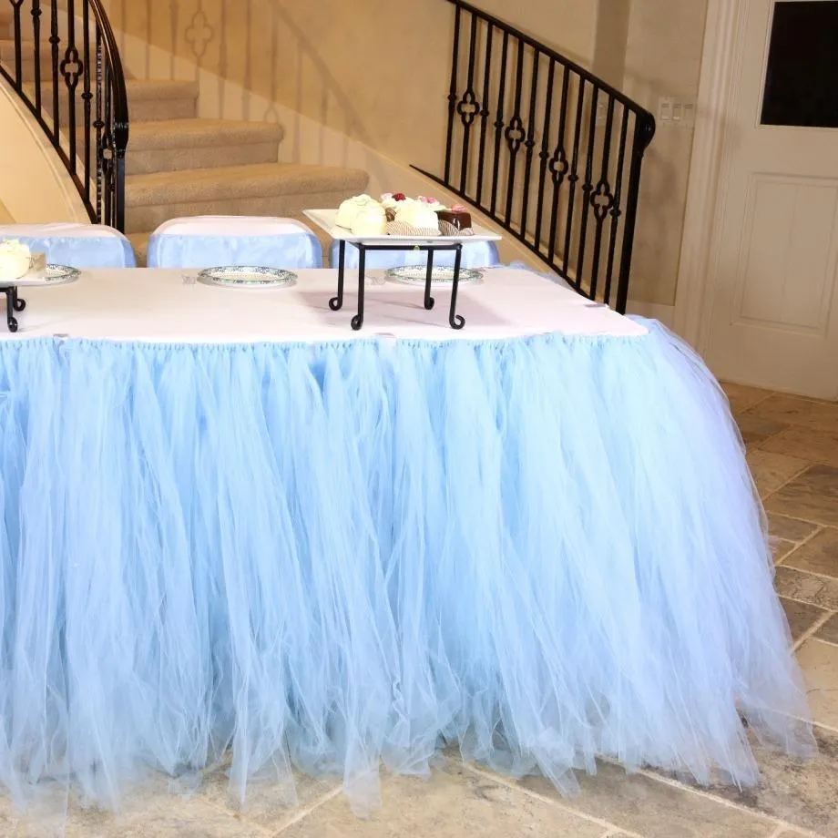 14 ft. Tulle Tutu Table Skirt (11 Colors)