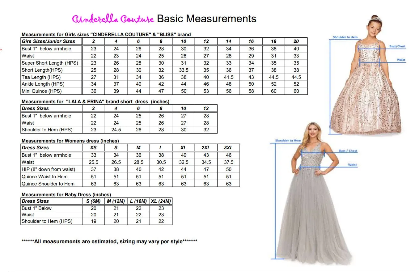 3D Flower Lace Satin Baby Dress by Cinderella Couture USA AS9140B