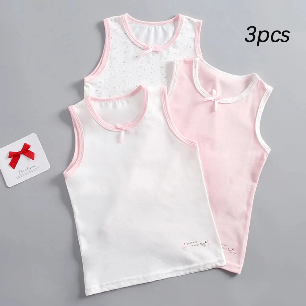 3pcs/lot Cartoon Design Teens Girls Tank Tops For Summer