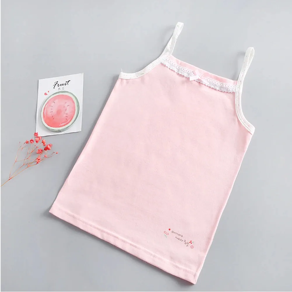 3pcs/lot Cartoon Design Teens Girls Tank Tops For Summer