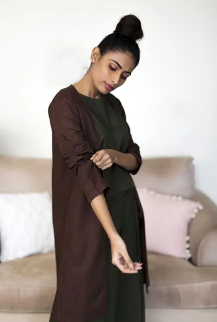 Aashi Brown Shrug 
