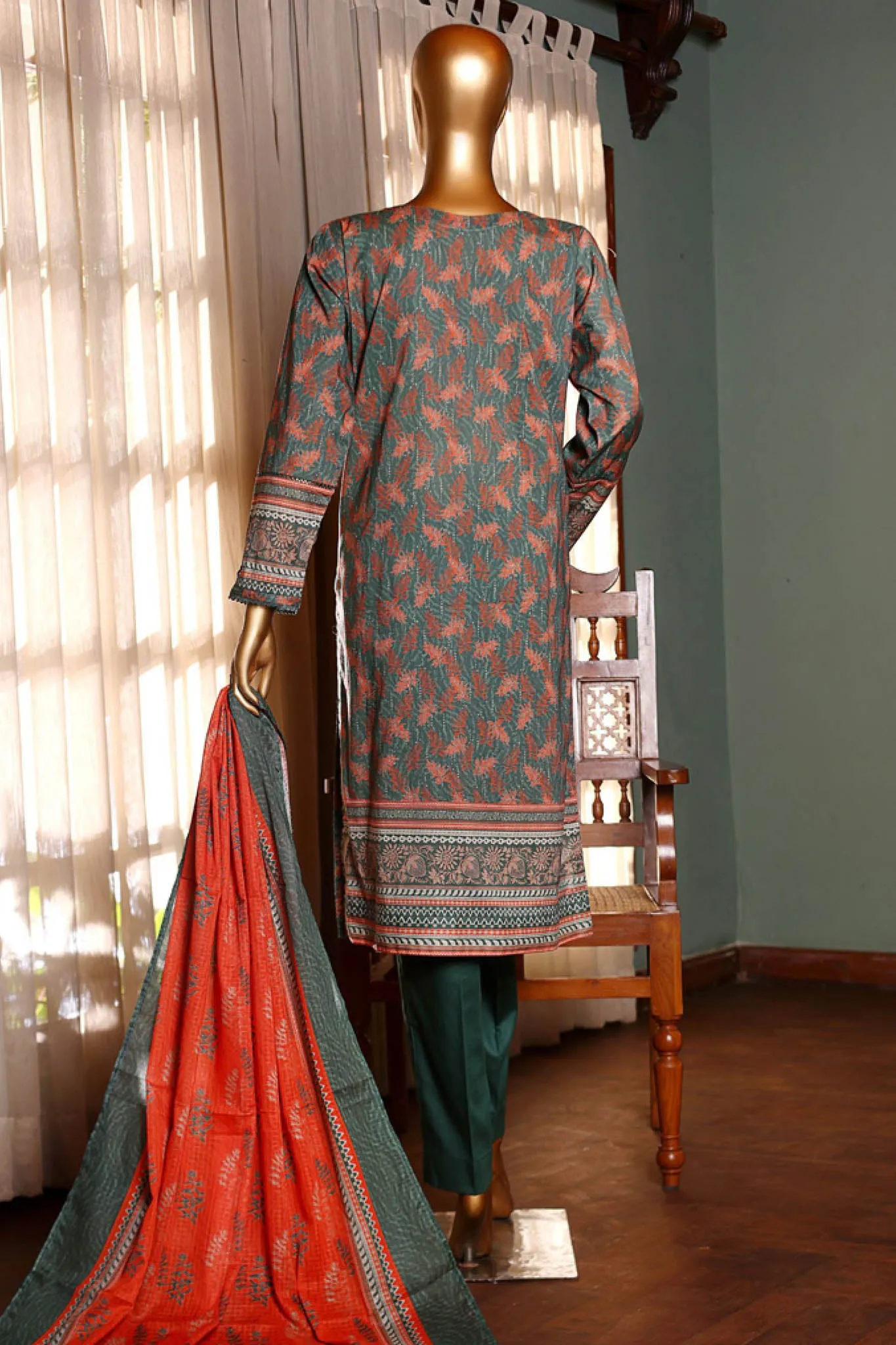 Aashkar By HZ Stitched 3 Piece Printed & Emb Lawn Vol-02 Collection'2024-PEL-415-Green