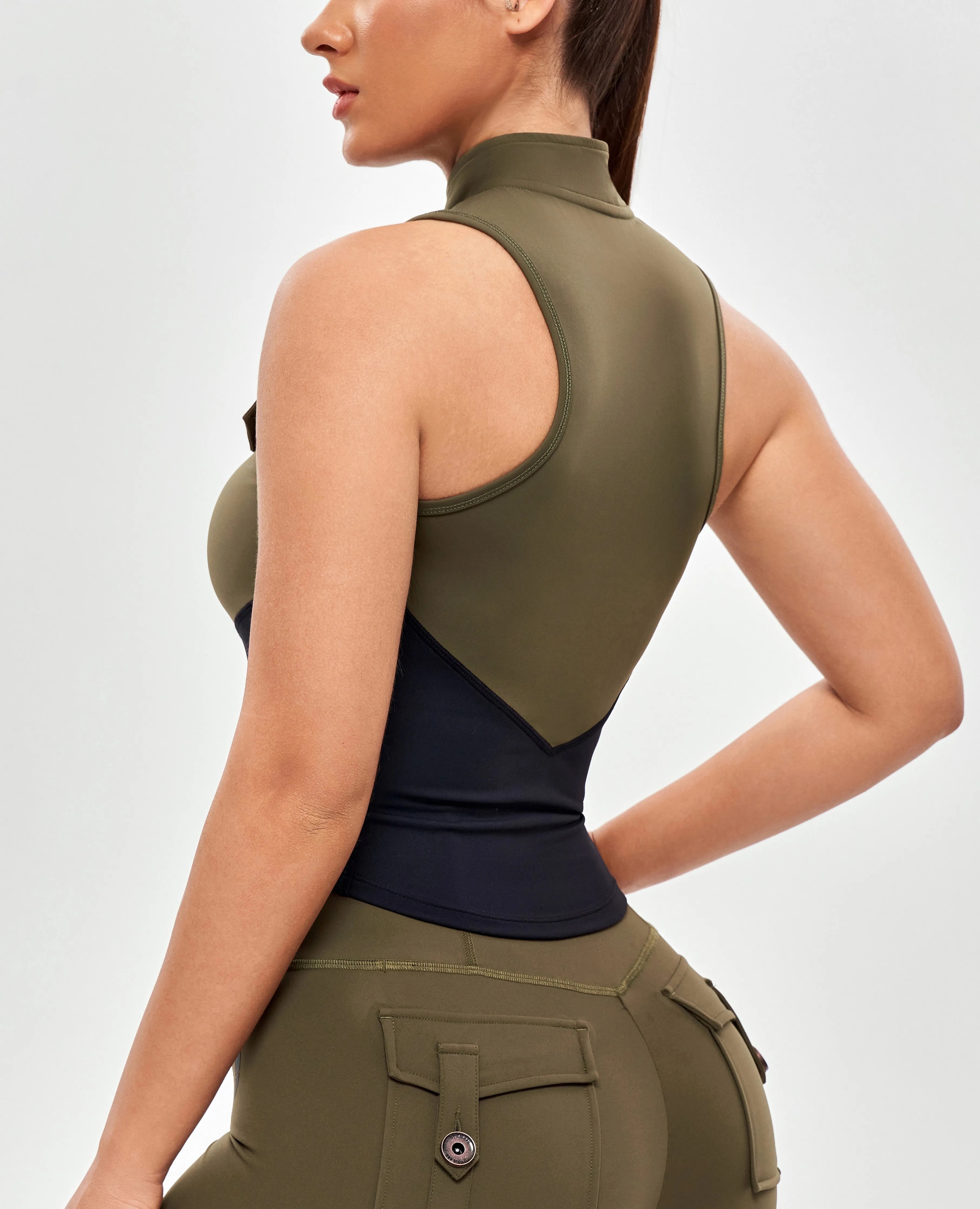Army Abs Tank - Combat Green and Black