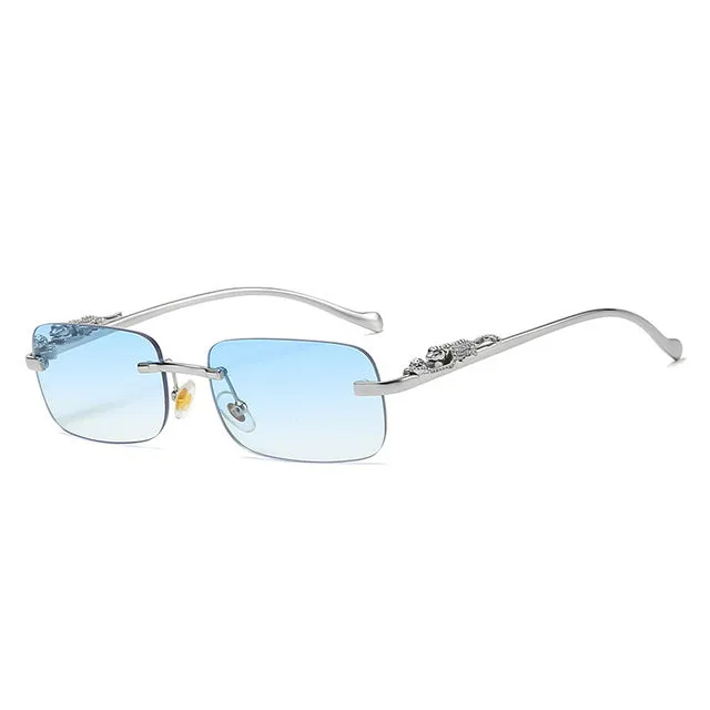 Badon Marchand Rimless Square Sunglasses