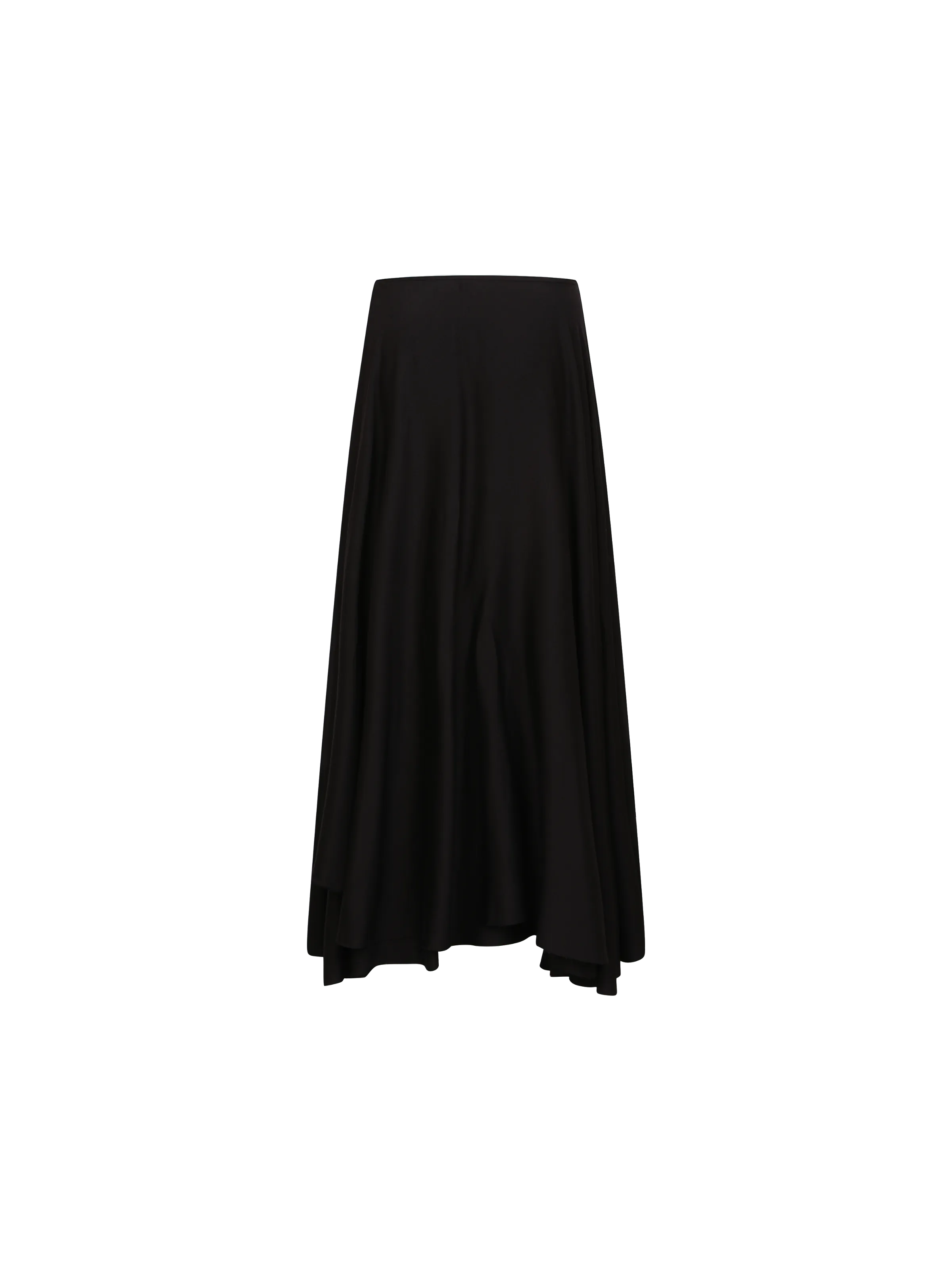 Black Staggered Layers Skirt