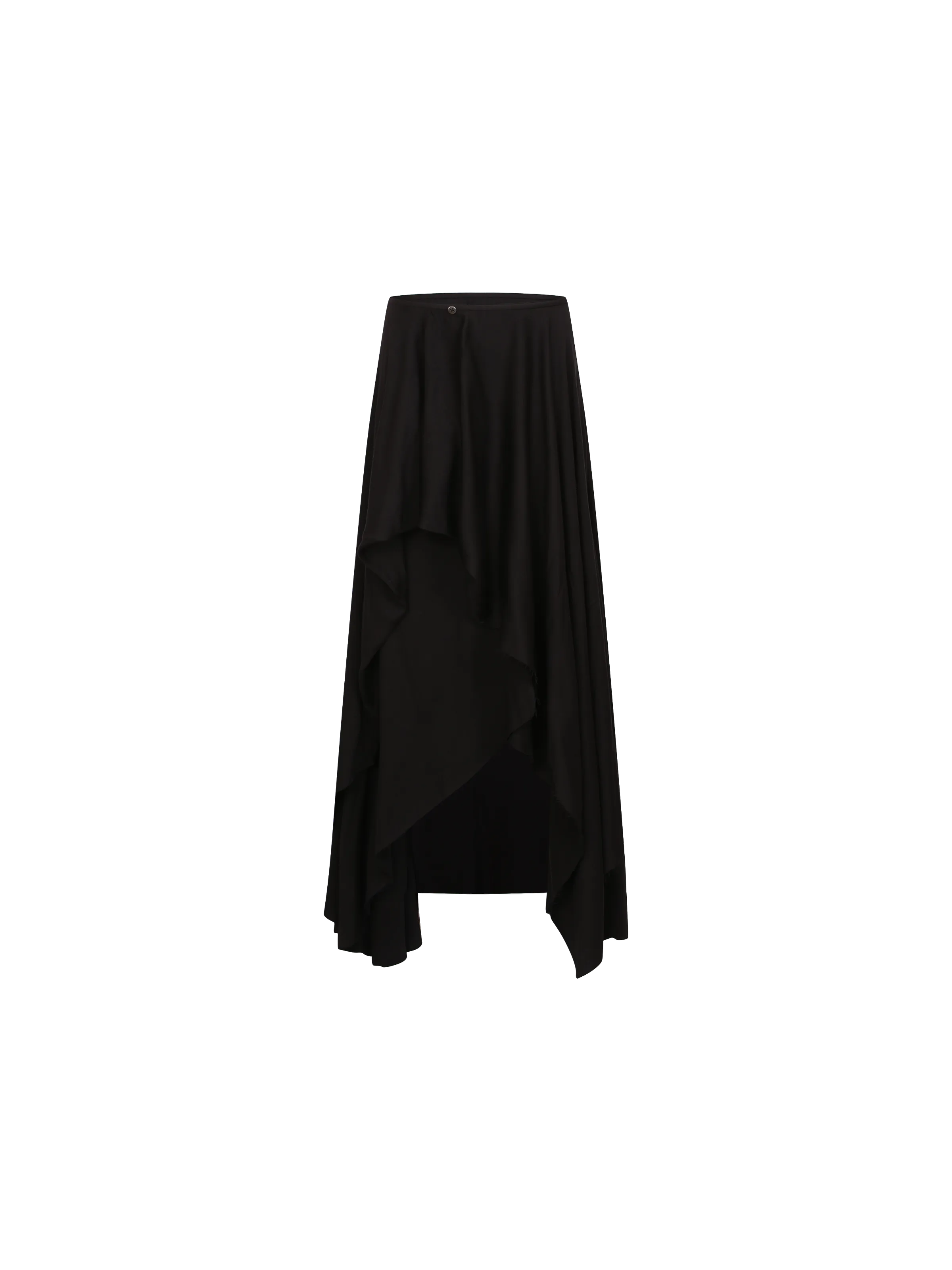 Black Staggered Layers Skirt