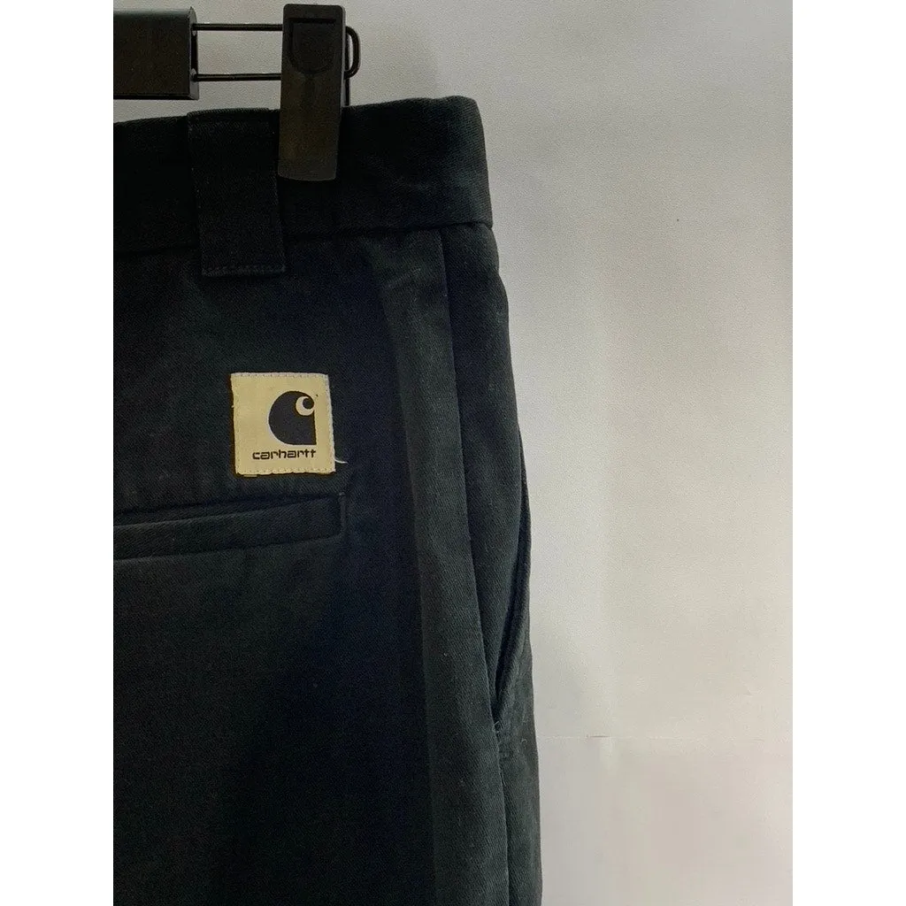 CARHARTT WIP Women's Black Solid W' Tristin Relaxed-Fit Tapered-Leg Pant SZ 31
