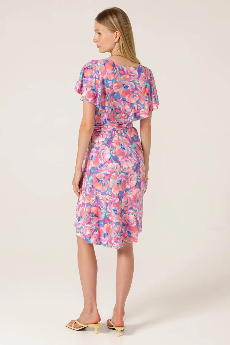 Carraca Lila Wrap Dress in Pink Lilac