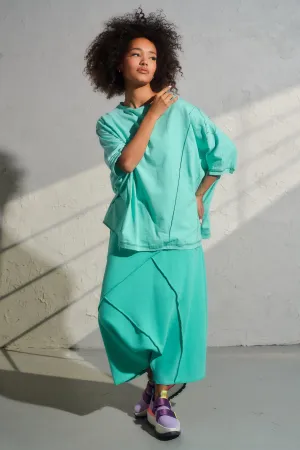 Casual set of two - organic cotton baggy pants and viscose top