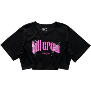 CLASSIC CROP TOP - BLACK / PINK
