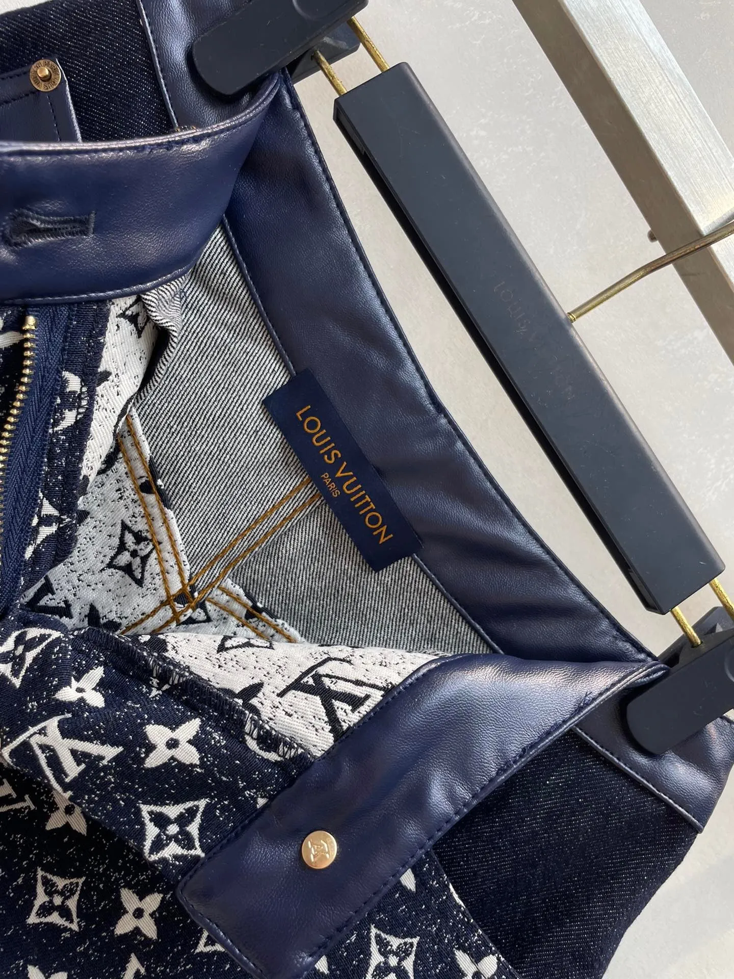 CLTH385 Monogram Denim Mini Shorts