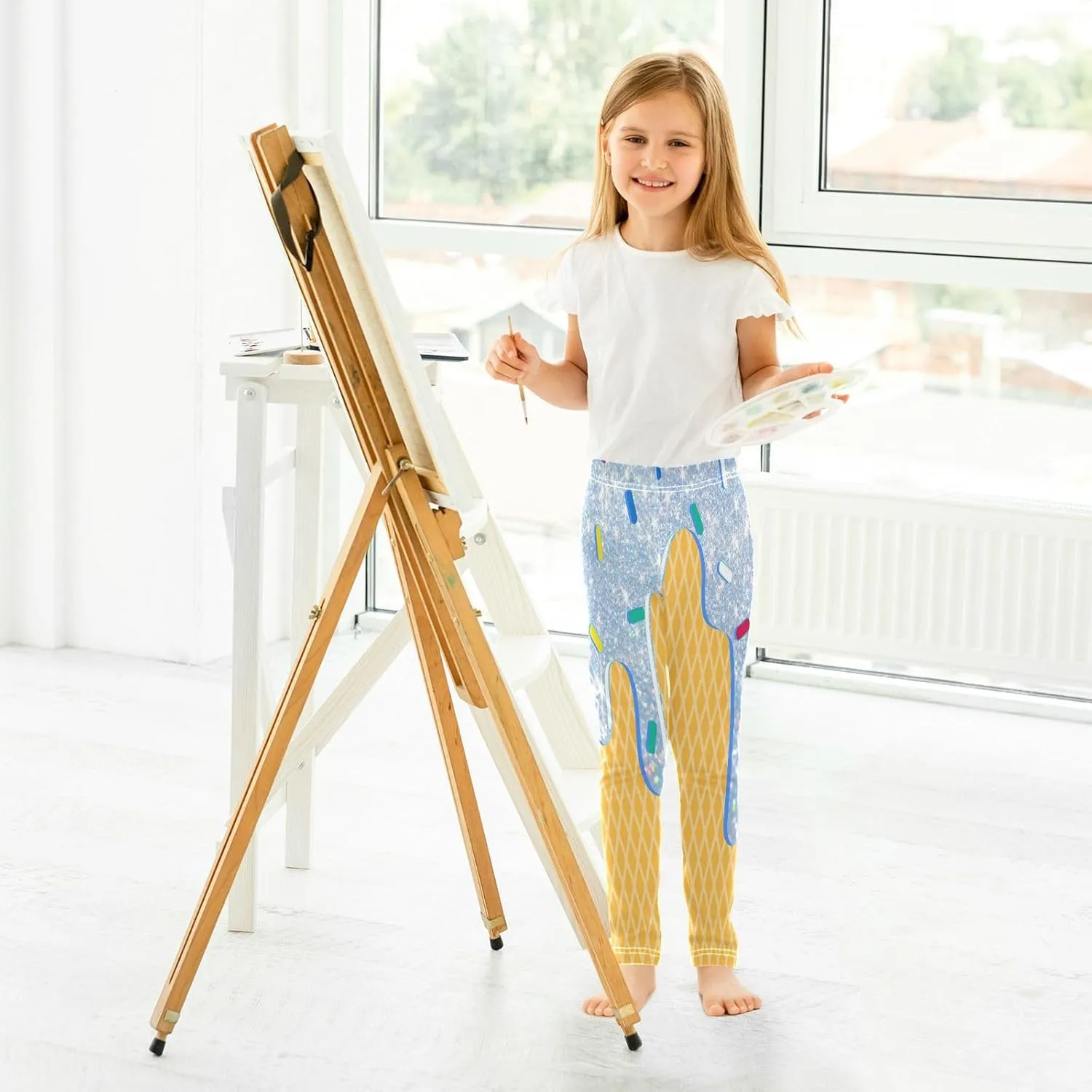 Dussdil Girl's Leggings Pant for Kids Toddler Girls Sweatpants Legging Pants Ballet Tights Trousers 4 6 8 10T