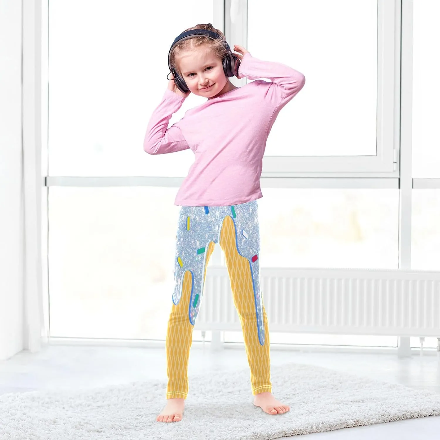Dussdil Girl's Leggings Pant for Kids Toddler Girls Sweatpants Legging Pants Ballet Tights Trousers 4 6 8 10T