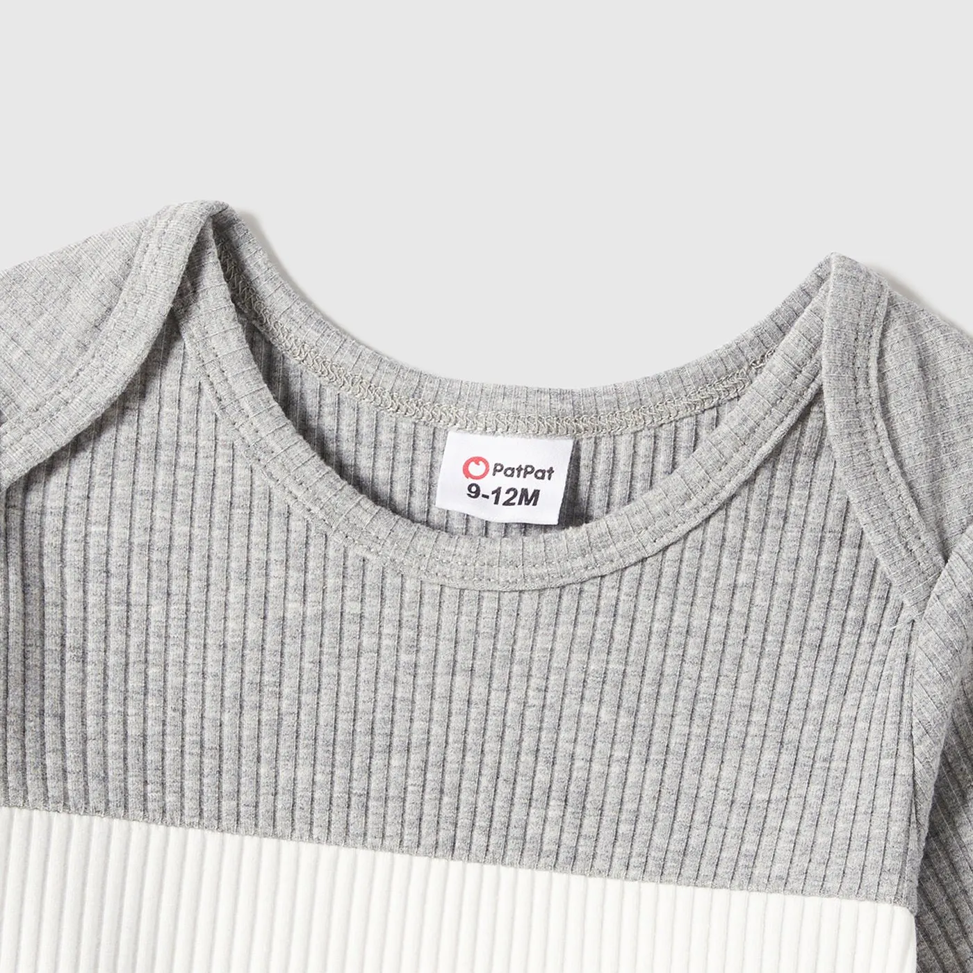 Family Matching Long-Sleeved  Knit Dresses And Color-Block Knit Tops Sets