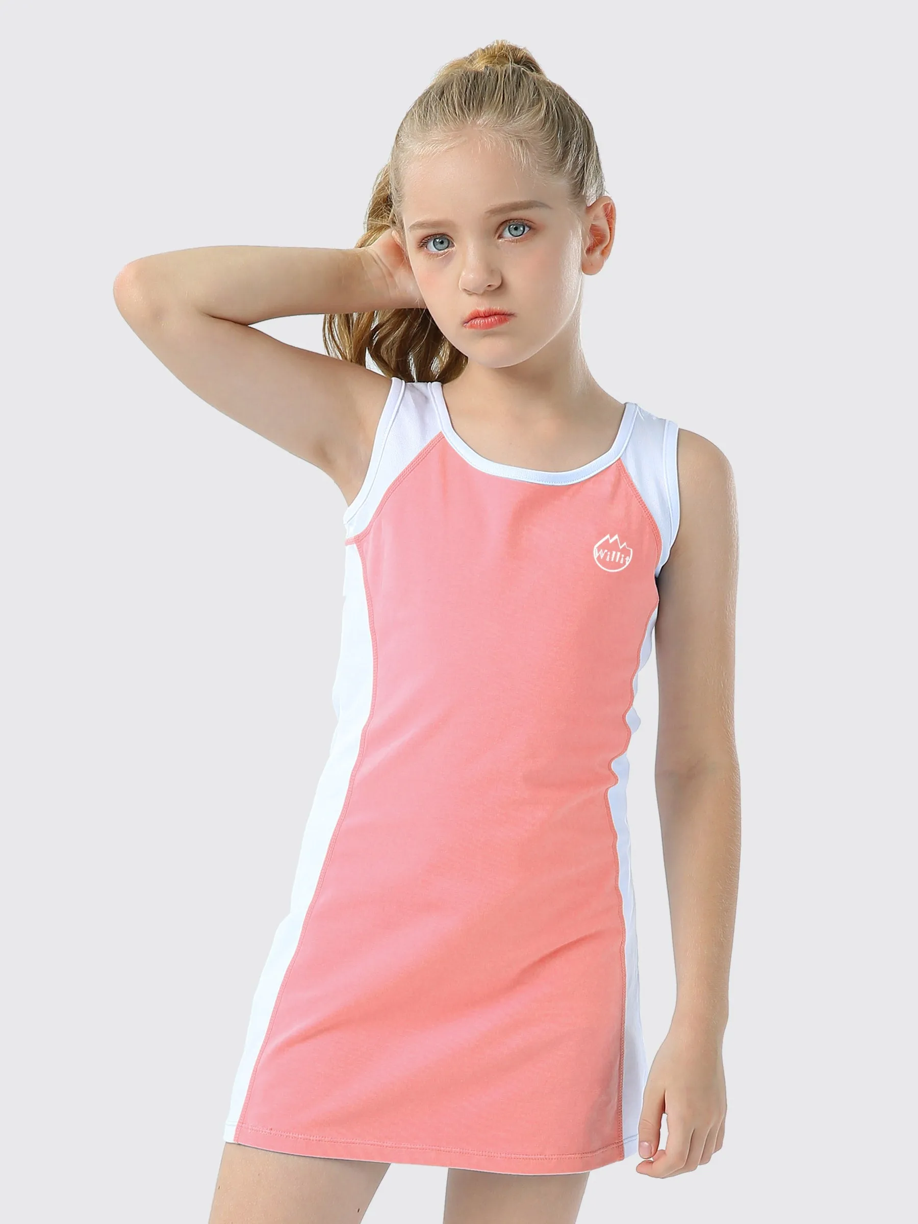 Girls Tennis Golf Dress Cotton Sleeveless