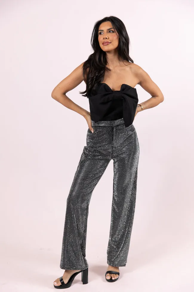 Glamorous Moments Black Strapless Bow Top FINAL SALE
