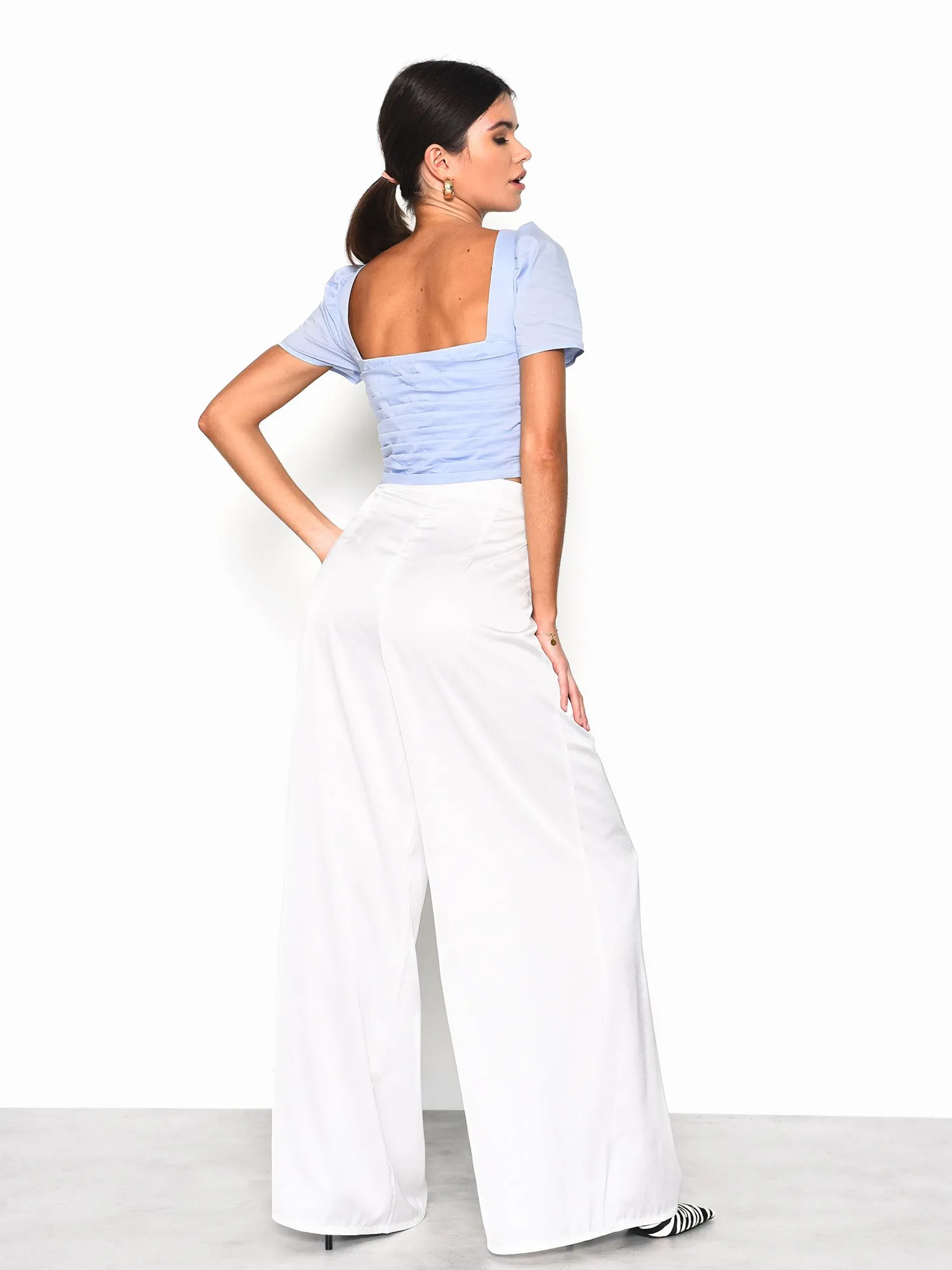 Glamorous Pale Blue Crop Top