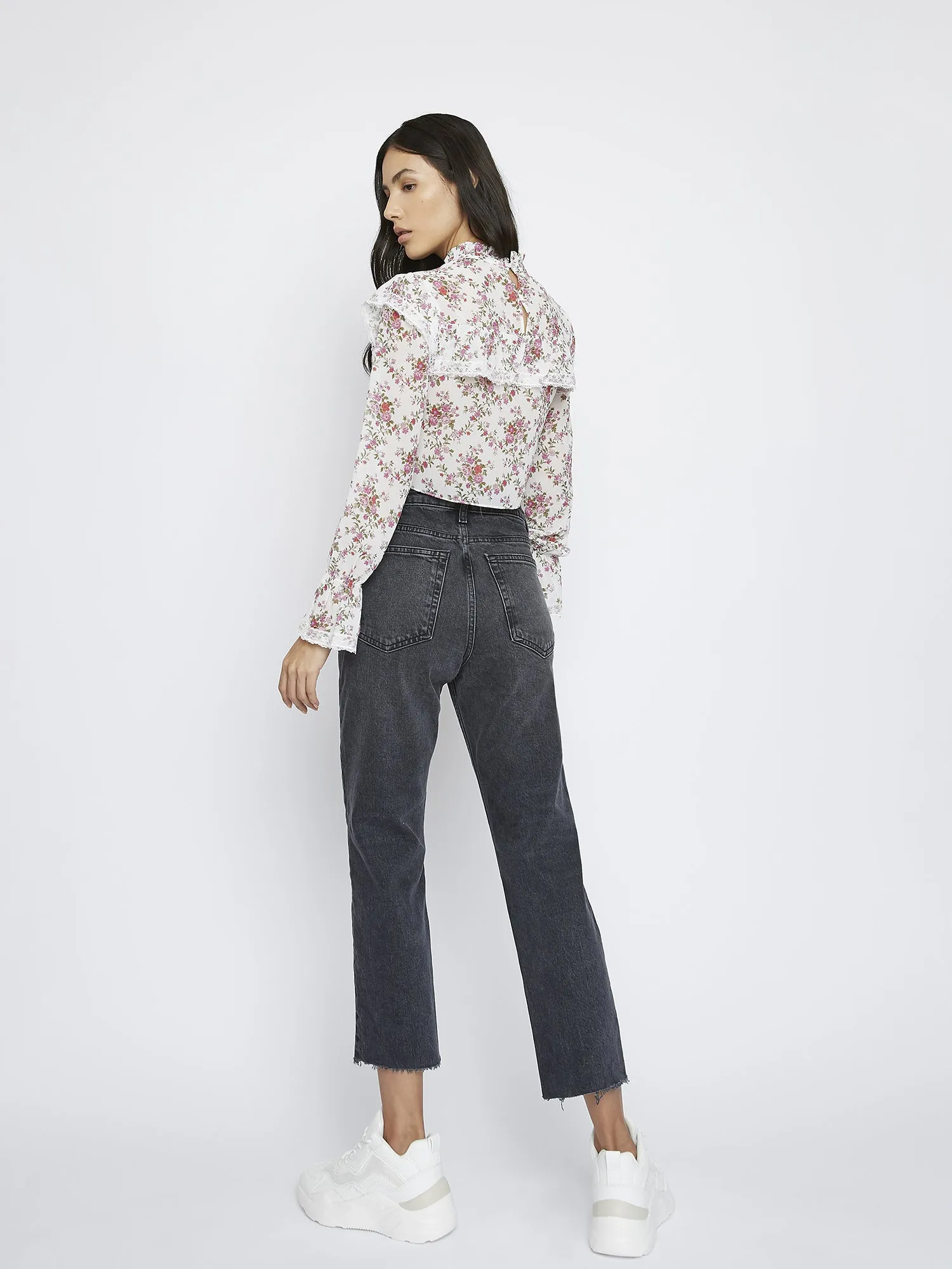 Glamorous Romantic Floral Chiffon Top
