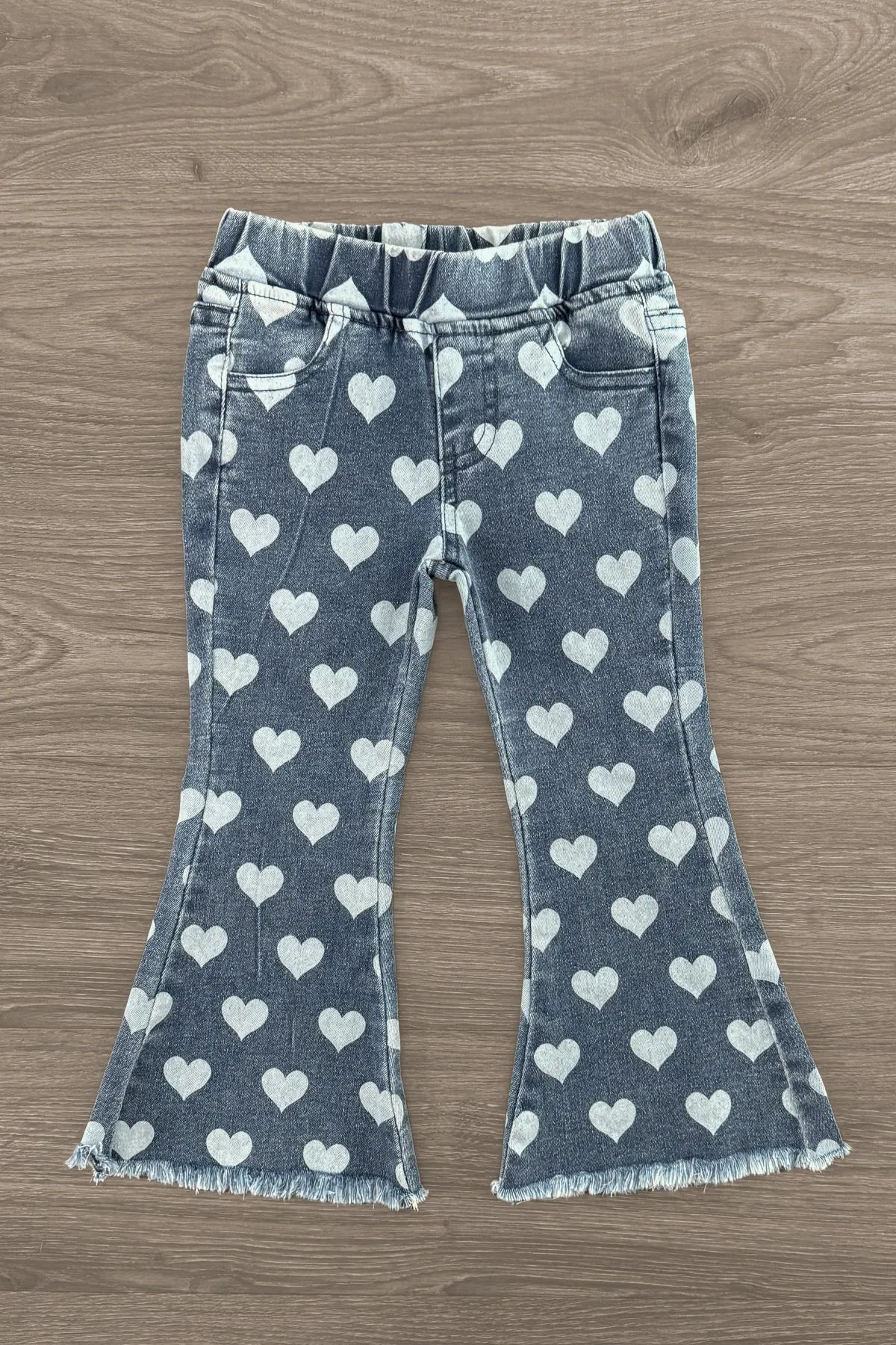 Heart Denim Bell Bottoms