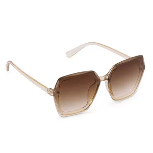 Hexagon Sunglasses In Brown