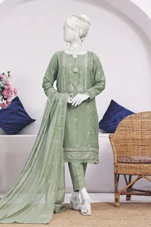 Hz Festive Fusion Stitched 3 Piece Emb Series Vol-01 Collection'2023-01-A-Pista