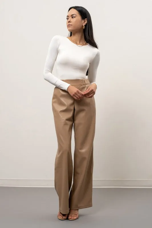 Ivory Round Neck Basic Top