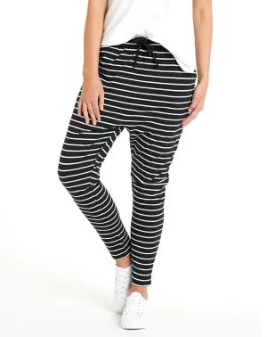 Jade Pant -Blk/Wht Stripe