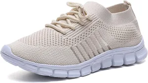 JITUUE Sneakers for Women Slip On Mesh Breathable Lace Up Casual Running Shoes