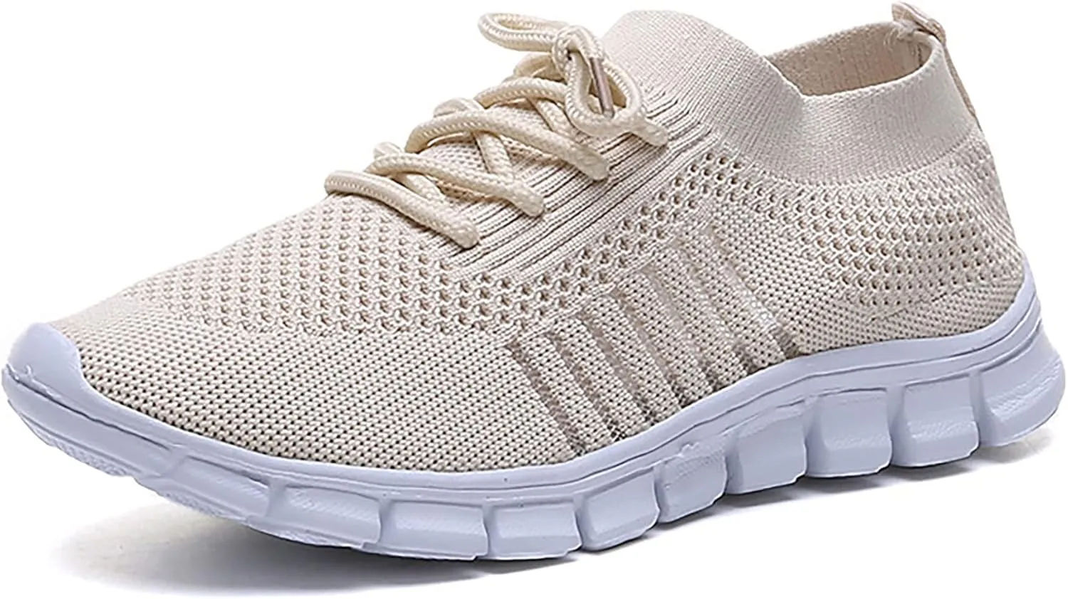 JITUUE Sneakers for Women Slip On Mesh Breathable Lace Up Casual Running Shoes