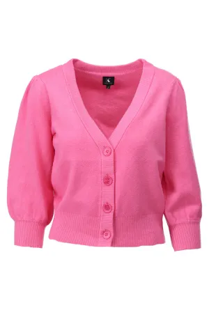 K-design - Cardigan met V-hals (A807Azalea pink)