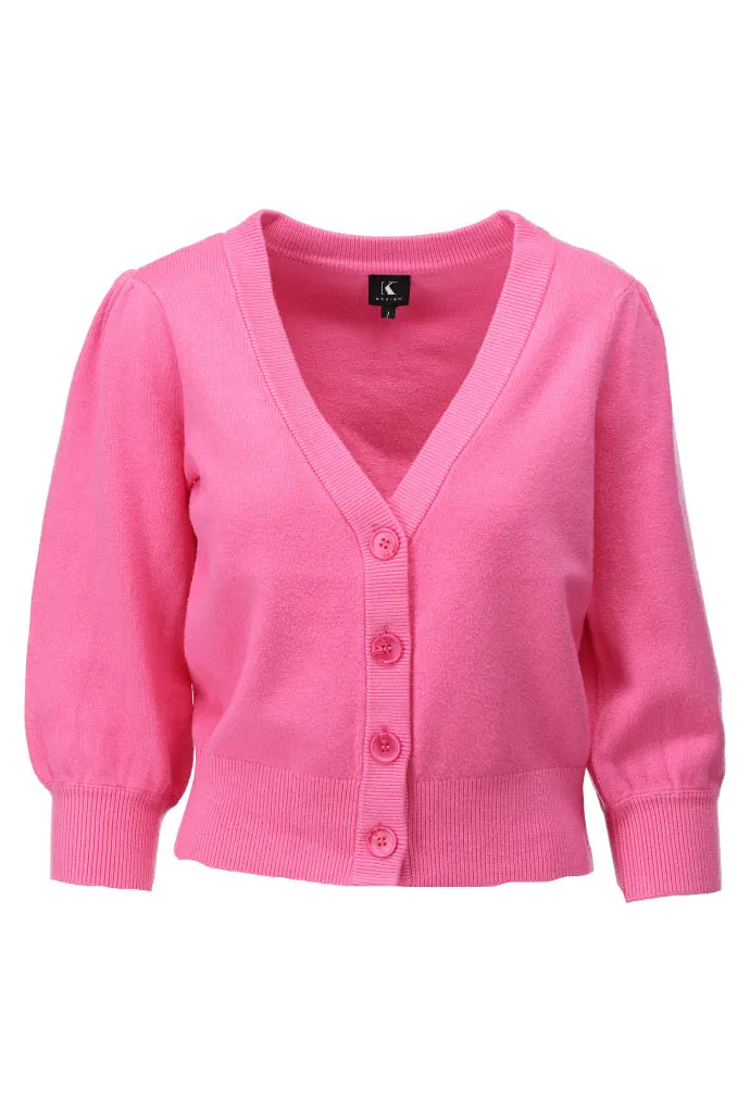 K-design - Cardigan met V-hals (A807Azalea pink)