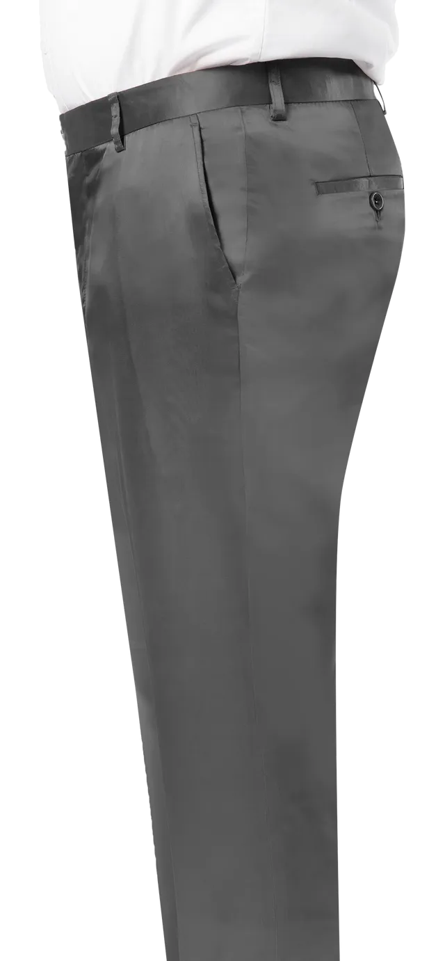 Kent & Park PS-02 Satin Slim Fit Pants Black