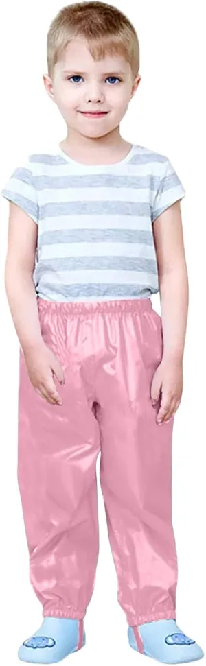 Kids Boys Girls Rain Pant Double Fabric Warm ungarees Windproof Waterproof Mud Breathable Bottoms