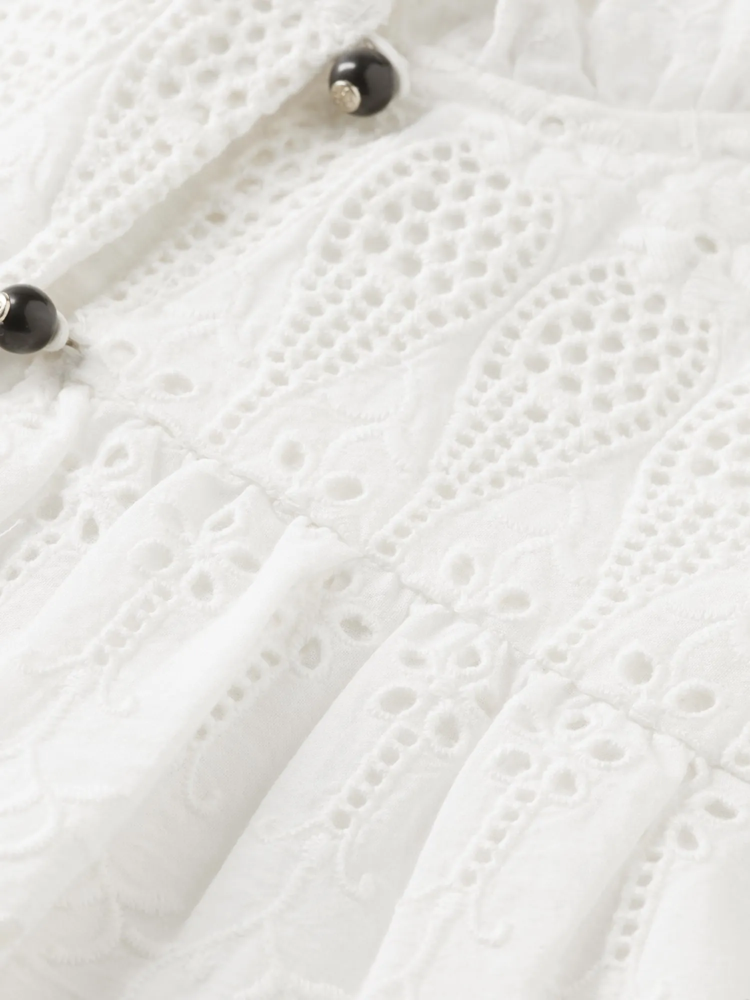 Kids - Ruffled broderie anglaise blouse
