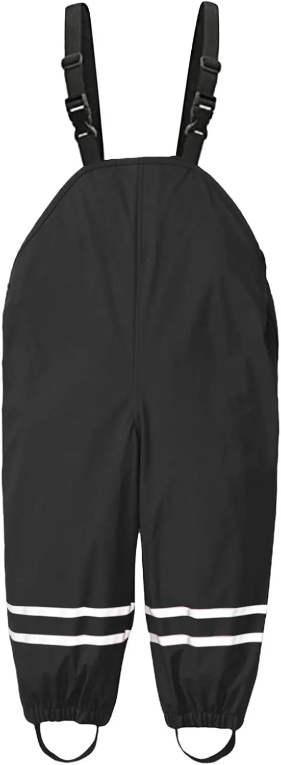 Kids Toddler Boys Girls Rain Pants, Waterproof Boy Girl Pants, Mud Dirty Proof Rain Suspender Trousersand Breathable