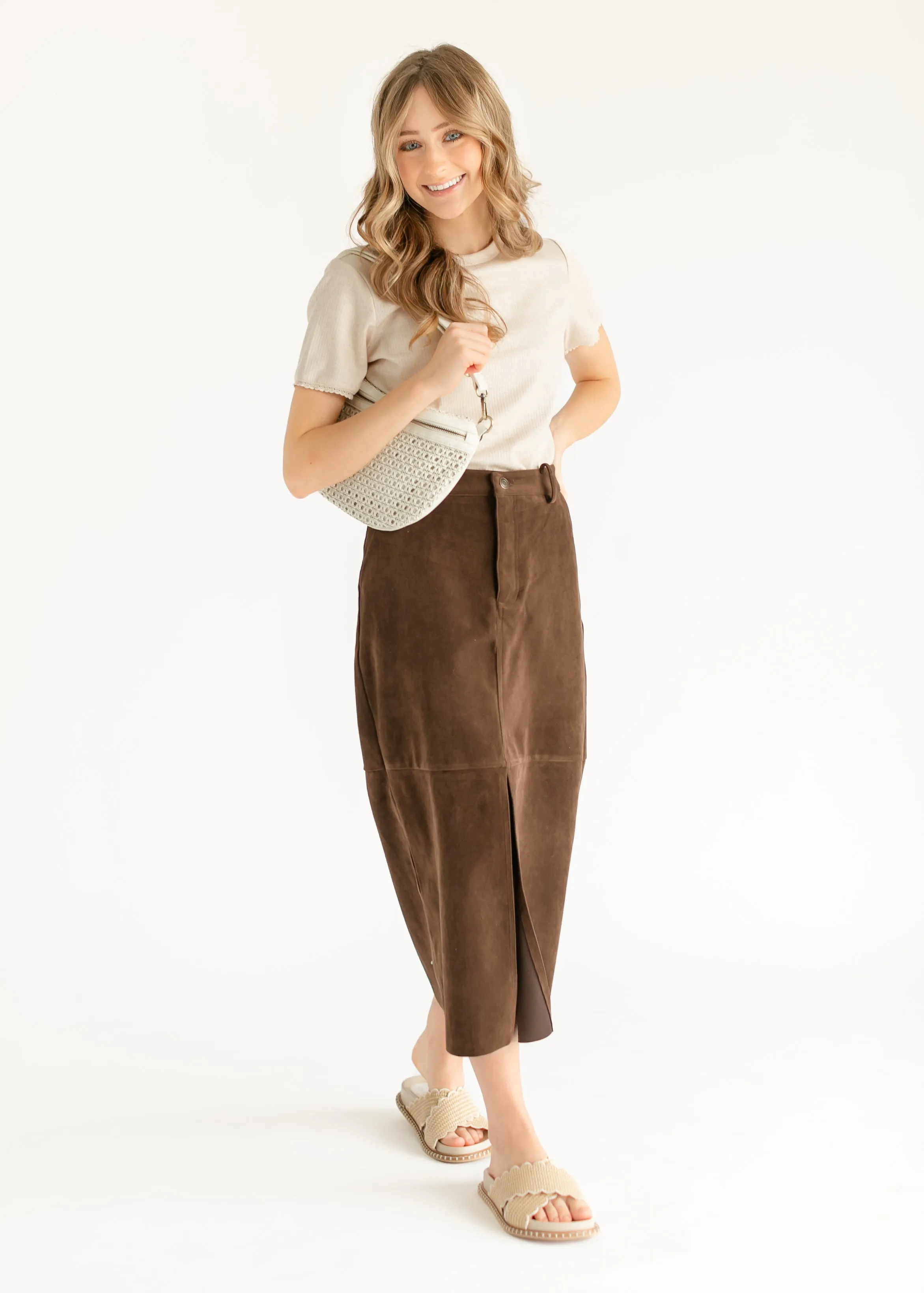 Lace Trim Ribbed T-shirt