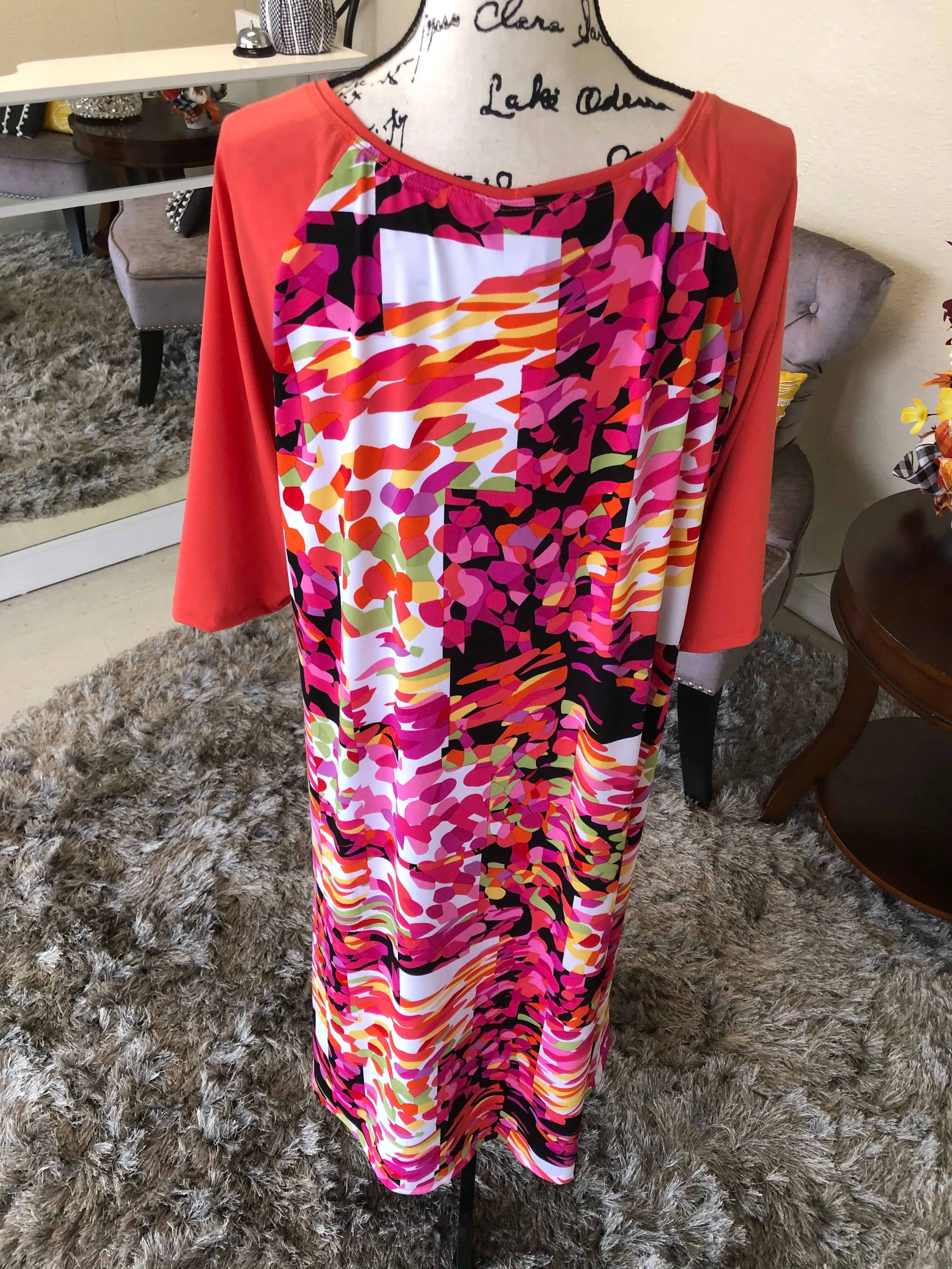 Ladies Splash of Color Swim Dress