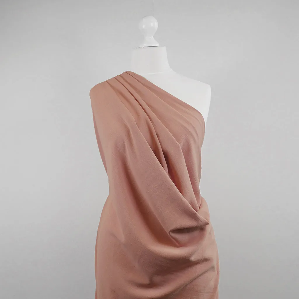Liege - Melon Pink Viscose Linen Silky Noil Woven Fabric