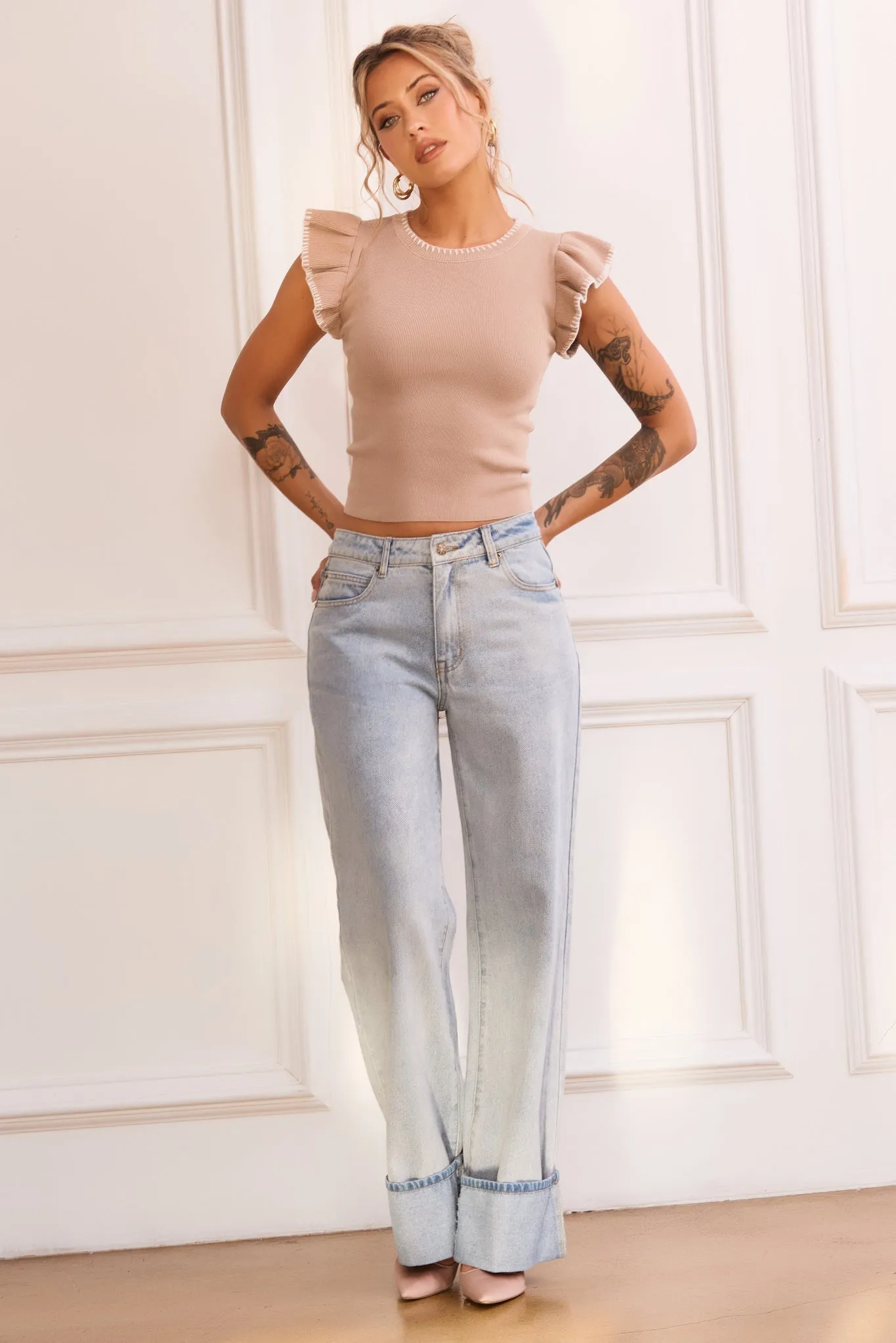 Maggy Knit Top - Camel