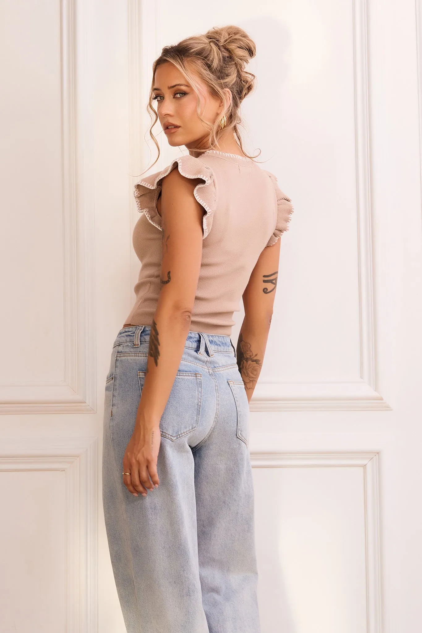 Maggy Knit Top - Camel