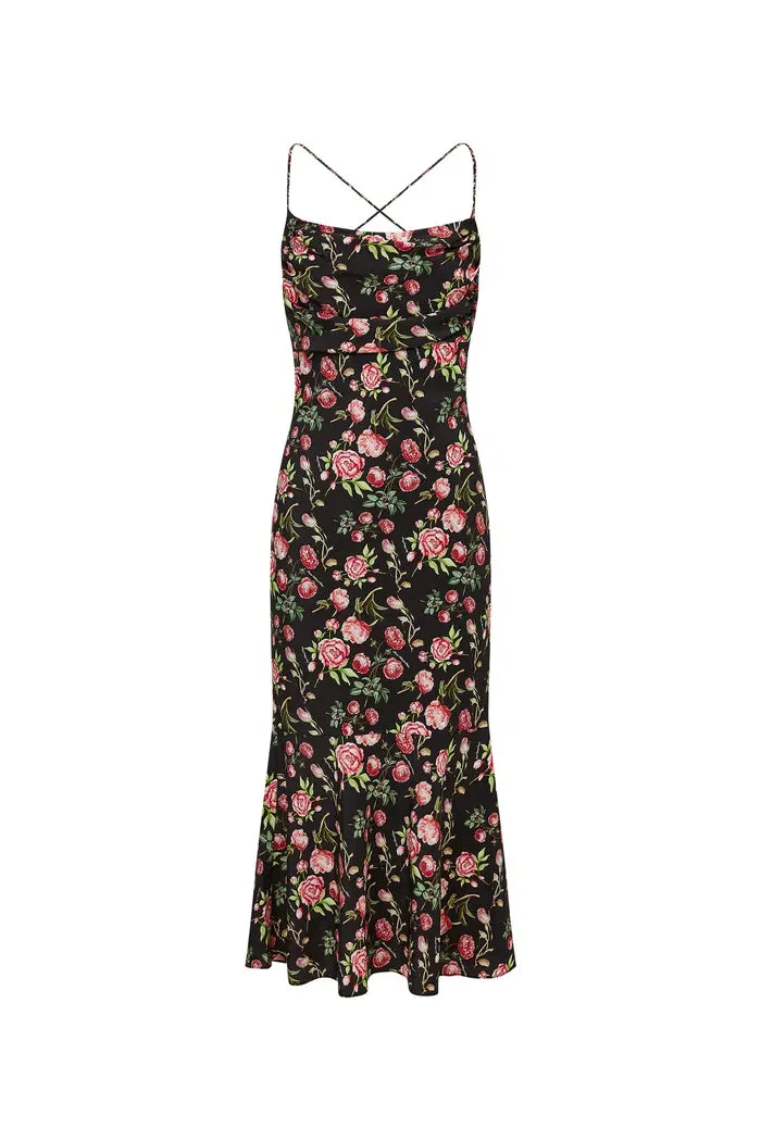Martina Rosie Black Dress in Mulberry Silk Blend