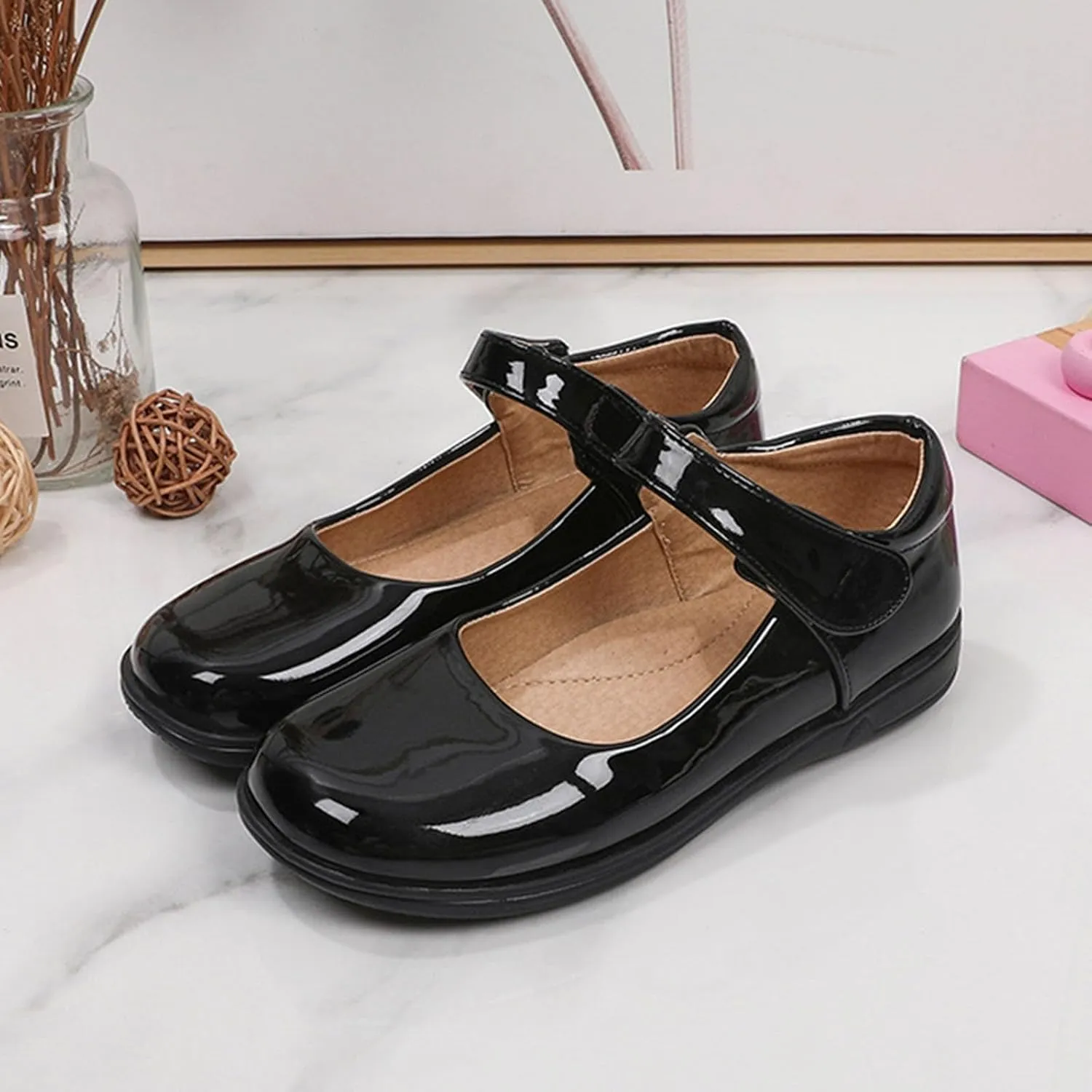 Mary Jane Flat for Toddler Baby Girls Glittery Dress Princess Ballet Shoes Casual Slip on Girls Glitter Sandals