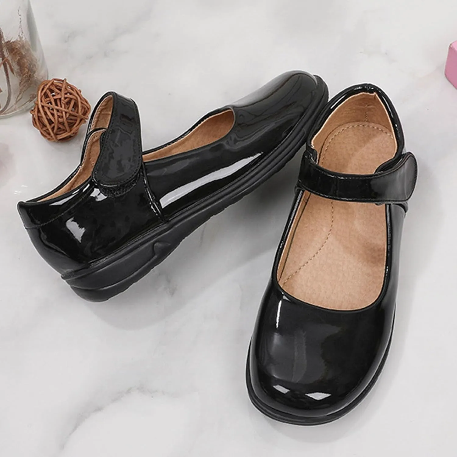 Mary Jane Flat for Toddler Baby Girls Glittery Dress Princess Ballet Shoes Casual Slip on Girls Glitter Sandals