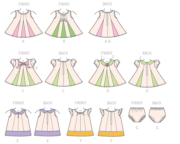 McCall's Pattern M7177 Infants' Dresses & Panties | Easy