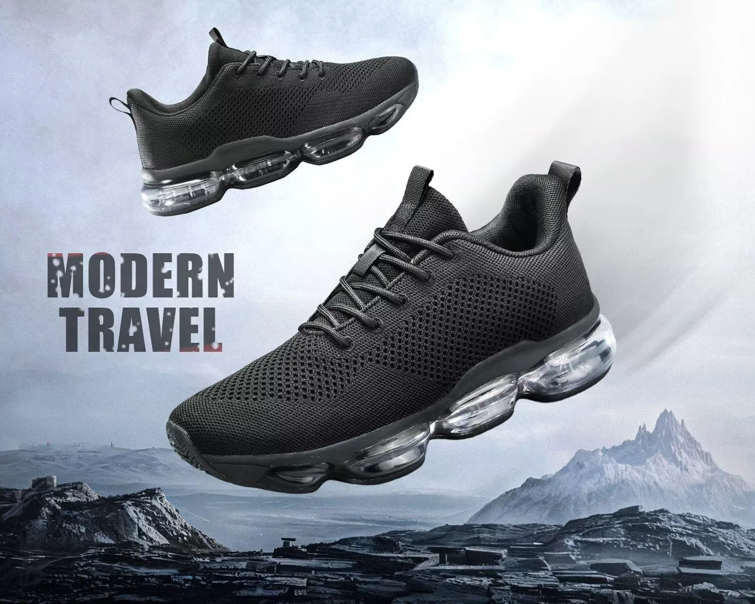 Men's Air Cushion Running Shoes Breathable Tennis Fashion Sneakers Non Slip Workout Casual Sport Gym Training Soft Sole Walking Shoes