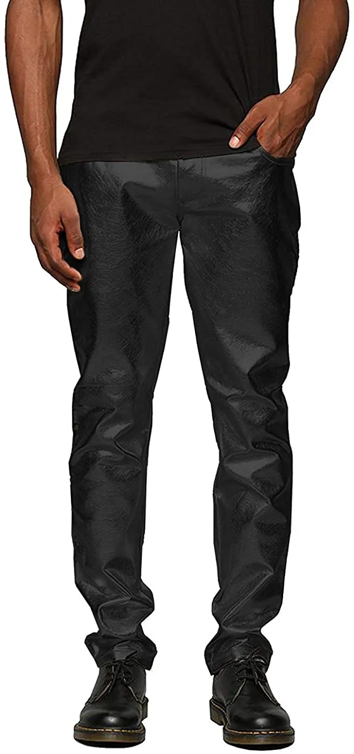 Metallic Luxurious Golden Shiny Pants Straight Leg Trousers