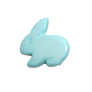 Pale Blue Plastic Rabbit Baby Buttons - 18mm Shank (5 Pcs)